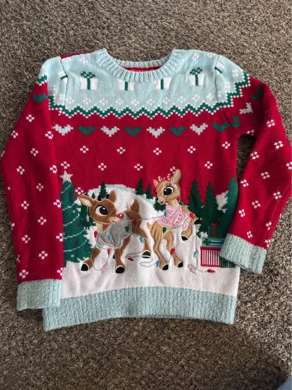 Rudolph Christmas Sweater, Holiday Sweater, Kids Holiday Sweater, Rudolph Sweate